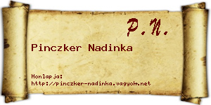 Pinczker Nadinka névjegykártya