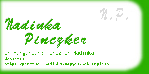 nadinka pinczker business card